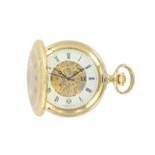 Greenwich Gold Plated Mechanical Half Hunter Pocket Watch