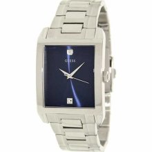 Guess Men's U10542G2 Silver Stainless-Steel Quartz Watch with Blue Dial