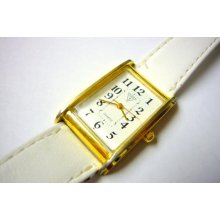 GUESS Watch Wristwatch White Rectangular Vintage Wrist Watch Rare Collectable 1991 Model