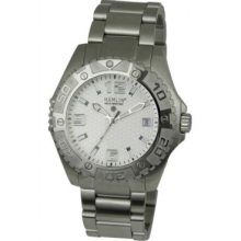 Hamlin Aqua Maritime Deep Diver Miyota Japanese Quartz White Dial Stainless Steel Bracelet Watch