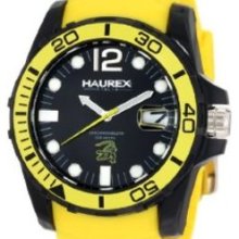 Haurex Italy Mens N1354UNY Caimano Date Black Dial Rubber Sport