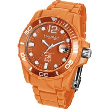 Haurex Italy Men's O7354UOO Caimano Rotating Bezel Orange Dial Plastic Sport Watch