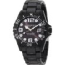 Haurex Italy Women's 7K374DNN Ink Black Aluminum Crystal Skeleton