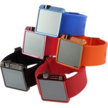 Hot Fashion Mens Women Digital Led Silicone Waterproof Sport Mirror Wrist Watch