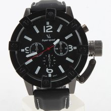 Hot Sale Men's Silicone Analog Quartz Wrist Watch (black) V6 Trend