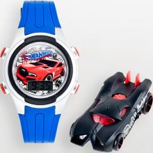 Hot Wheels Silver Tone Digital Watch - Kids