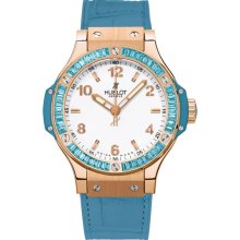 Hublot Big Bang Quartz Gold Tutti Frutti 38mm 361.pl.2010.lr.1907 BLUE