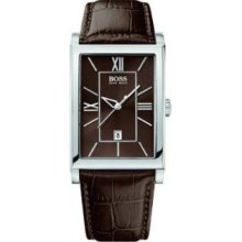 Hugo Boss - 1512416 - Gents Watch - Analogue Quartz - Black Dial - Brown Leather Strap