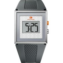 Hugo Boss Boss Orange Grey Rubber Lcd Mens Watch 1512699