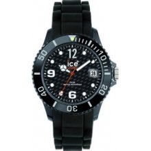 Ice-watch Si.bk.b.s.12 Sili Black Big Carbon Dial Silicon Watch Rrp Â£85