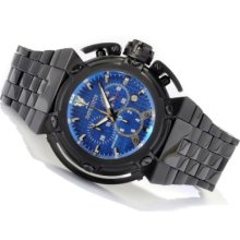 Imperious Men's X-Wing Swiss Made Quartz Chronograph Carbon Fiber Dial Bracelet Watch BLACK