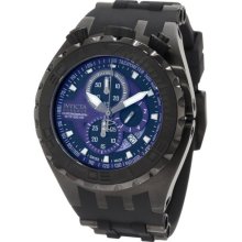 Invicta 0891 Men's Reserve Chronograph Blue And Black Dial Black Poly Watch