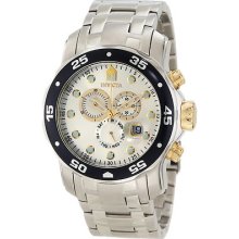 Invicta 10373 Men's Pro Diver Silver Dial Stainless Steel Chronograph