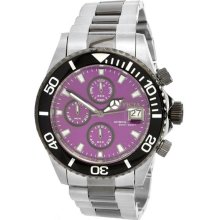 Invicta 10502 Men's Pro Diver Stainless Steel Chronograph Purple Dial