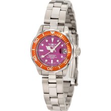 Invicta 11439 Pro Diver Purple Dial Stainless Steel Women's Watch
