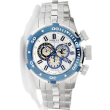 Invicta 11603 Men's Watch Bolt Reserve Silver Blue Dial Quartz Chrono Ss