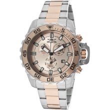 Invicta 13627 Men's Specialty Pro Diver Rose Gold Tone Dial Steel Chrono Watch