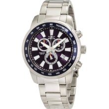 Invicta 1556 Specialty Chrono Blue Dial Stainless Steel Men's