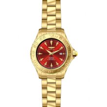 Invicta 80259 Men's Pro Diver Red Dial Gold Tone Stainless Steel Automatic Watch