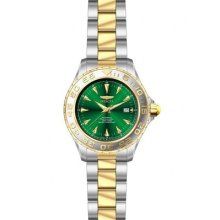 Invicta 80261 Men's Watch Pro Diver Green Dial Automatic 3h Gold/ss