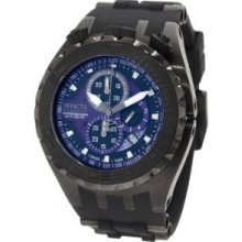 Invicta Men's 0891 Reserve Chronograph Blue & Black Dial Black Poly. Watch