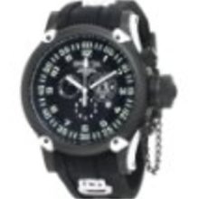 Invicta Men's 10182 Russian Diver Chronograph Black Dial Black