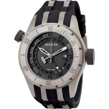 Invicta Men's Force GMT Black Dial Black Polurethane & Titanium