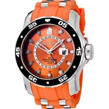 Invicta Men's Pro Diver GMT Orange Polyurethane