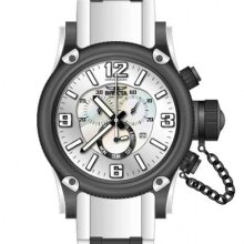 Invicta Men's Russian Diver Chronograph White Mother-of- Pearl Dial Dive Watch