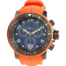 Invicta Men's Sea Hunter Pro Diver Chronograph Stainless Steel Case Rubber Strap Blue Tone Dial 80352