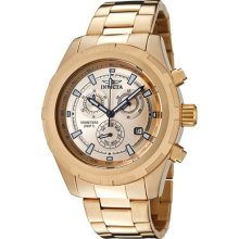 Invicta Men's Specialty Chronograph Rose Gold Dial 18K Rose Gold ...