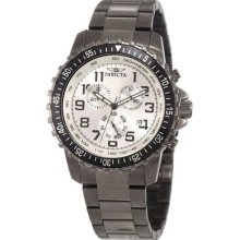 Invicta Mens Specialty Pilot Design Silver Swiss Chronograph Gunmetal Ip Watch