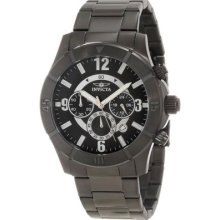 Invicta Mens Specialty Sport Chronograph Black Ip Stainless Steel Bracelet Watch