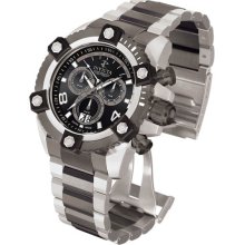 Invicta Men's Two Tone Stainless Steel Reserve Arsenal Chronograph Black Dial Date Display 0338