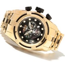 Invicta Reserve Bolt Zeus Swiss Made Quartz Chronograph Stainless Steel Bracelet Watch GOLDTONE / BLACK