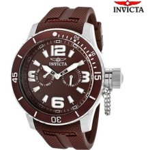 Invicta Specialty Corduba Men's Watch With Pu Leather Strap - Brown