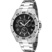 Invicta Specialty Model Men's Quartz Watch With Black Dial Chronograph Display And Silver Stainless Steel Bracelet 1442