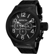 Invicta Watches Men's Corduba Chronograph Black Dial Black Polyurethan