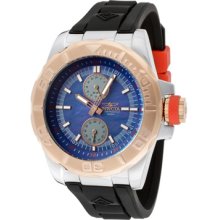 Invicta Watches Men's Pro Diver Blue Mother Of Pearl Dial Black Polyur