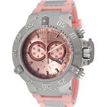 Invicta Watches Men's Subaqua/Noma III Chronograph Pink Dial Pink Poly