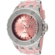 Invicta Watches Men's Subaqua/Reserve GMT Pink Dial Pink Polyurethane