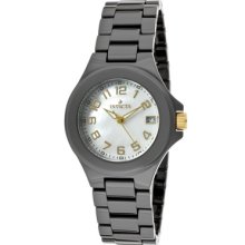 Invicta Watches Women's Ceramics White Mother Of Pearl Dial Black Cera