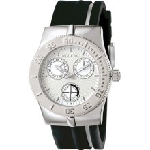Invicta Women's Wildflower Silver Textured Dial Black Rubber ...