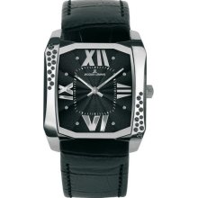 Jacques Lemans Dublin 1-1579A Ladies Black Leather Strap Watch