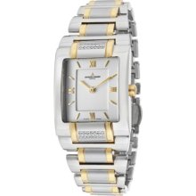 Jacques Lemans Watch Gu117j Women's White Diamond White Dial Two Tone Stainless