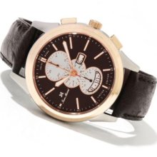 Jean Marcel Men's Astrum Limited Edition Swiss Made Mechanical Chronograph Leather Strap Watch