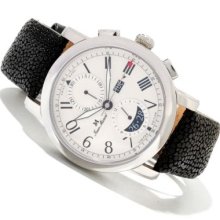 Jean Marcel Men's Clarus Limited Edition Swiss Made Automatic Chronograph Stingray Strap Watch