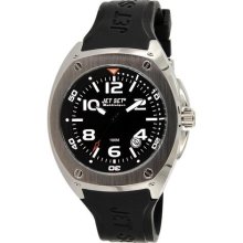 Jet Set Martinique Men's Watch with Black Band and Silver case