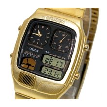 JG2012-50E - Citizen Retro Ana-Digi Temperature Classic Gold Tone Watch