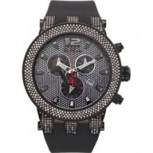 Joe Rodeo Broadway Black Watch 5.00ct White Diamonds Rubber Band